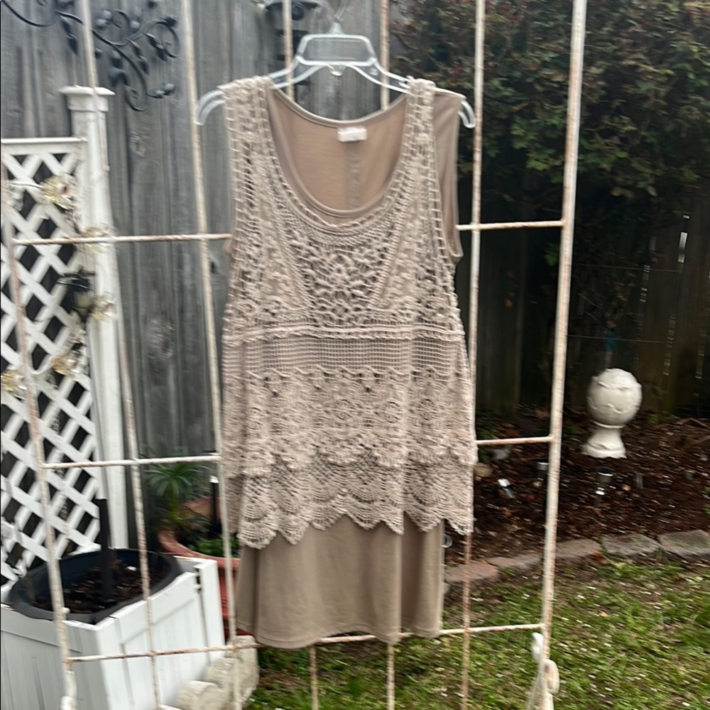 Noelle Beige Knit Dress L/XL
